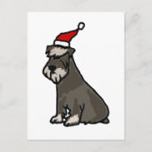 Grappige Schnauzer in het kerst Pet Feestdagenkaart (Voorkant)