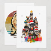 Grappige Schnauzer Kerstboom Huisdier HOND Liefheb Feestdagenkaart (Voorkant / Achterkant)