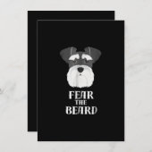 grappige schnauzer uit angst voor cadeau bedankkaart (Voorkant / Achterkant)