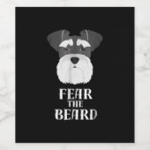 grappige schnauzer uit angst voor cadeau wijn etiket (Enkel label)