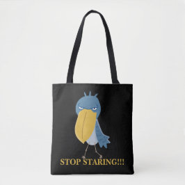Grappige Schoenbekooievaar Stop met Staren Tote Bag