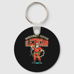 Grappige Schokkend Festieve Elektricien Vintage Ch Sleutelhanger