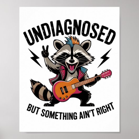 Grappige Schommelende Wasbeer Poster (Voorkant)