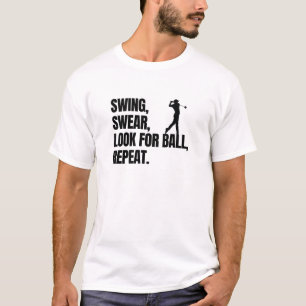 Grappige schommelingsvloek kijk voor bal herhaal t-shirt
