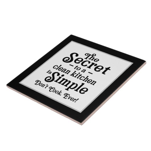 Grappige schone keuken woord kunst tegeltje (Zijkant)