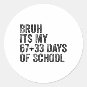 Grappige School Aftelling Student Leraar Klaslokaa Ronde Sticker