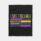 Grappige School Bewaarder Mardi Gras Festival Part Fleece Deken (Voorkant)