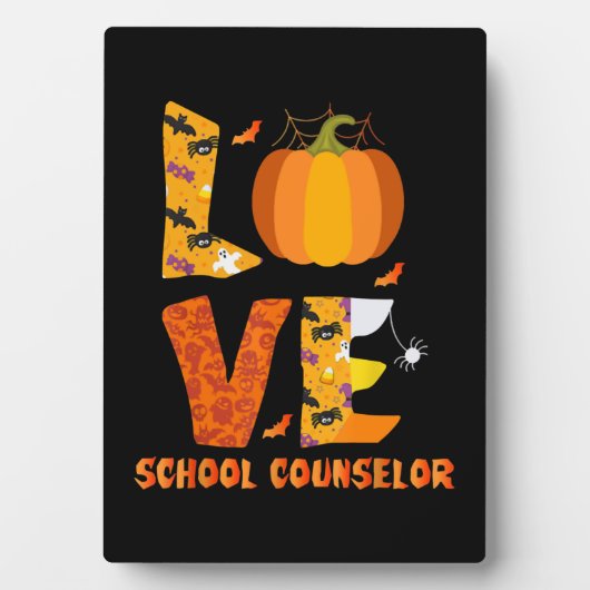 Grappige School Counselor Love Halloween Fotoplaat (voorkant)