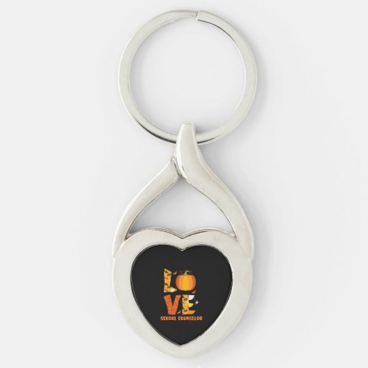 Grappige School Counselor Love Halloween Sleutelhanger (Voorkant)