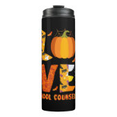Grappige School Counselor Love Halloween Thermosbeker (Voorkant)