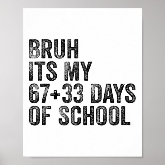 Grappige School Countdown Student Leraar Klaslokaa Poster (Voorkant)