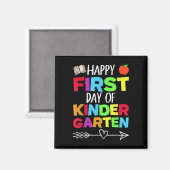 Grappige School Leraar Student Gelukkig Eerste Dag Magneet (Voorkant / Achterkant)