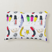 Grappige school levert personages. accent kussen (Achterkant)