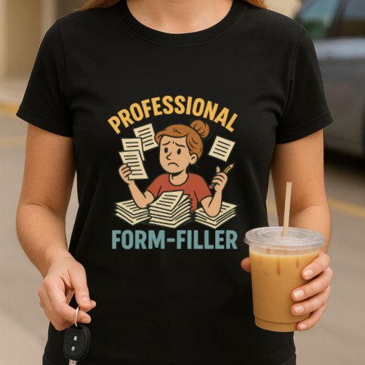 Grappige school papierwerk ouder; professionele vo t-shirt