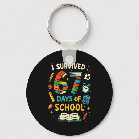 Grappige School Zes Zeven Meme Leerling Leraar Gra Sleutelhanger (Voorkant)