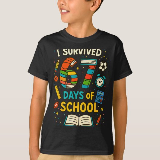 Grappige School Zes Zeven Meme Leerling Leraar Gra T-shirt (Voorkant)