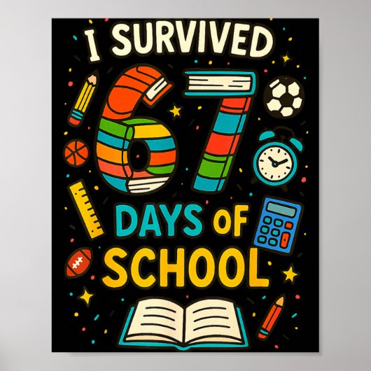 Grappige School Zes Zeven Meme Student Leraar Grap Poster (Voorkant)