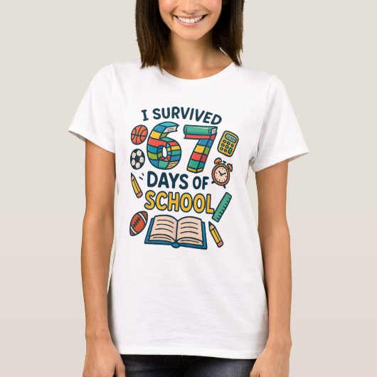 Grappige School Zes Zeven Meme Student Leraar Grap T-shirt (Voorkant)