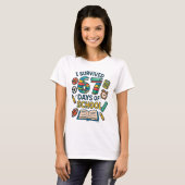 Grappige School Zes Zeven Meme Student Leraar Grap T-shirt (Voorkant volledig)