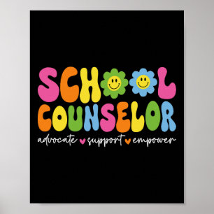 Grappige schoolbegeleider terug naar school counse poster