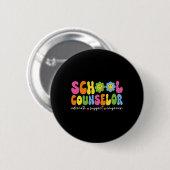 Grappige schoolbegeleider terug naar school counse ronde button 5,7 cm (Voorkant /achterkant)