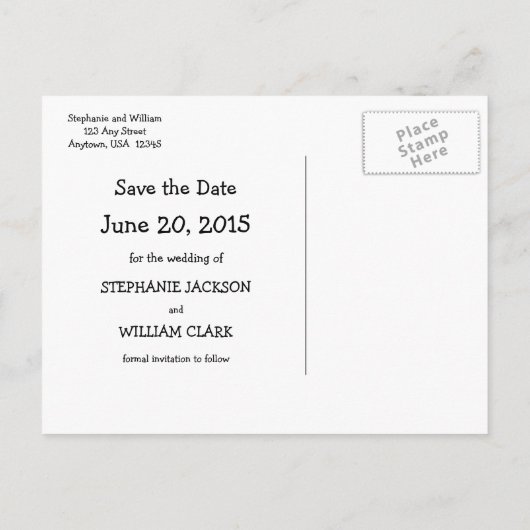 Grappige schoolbord checklist Sla de datum op Aankondigingskaart (Achterkant)