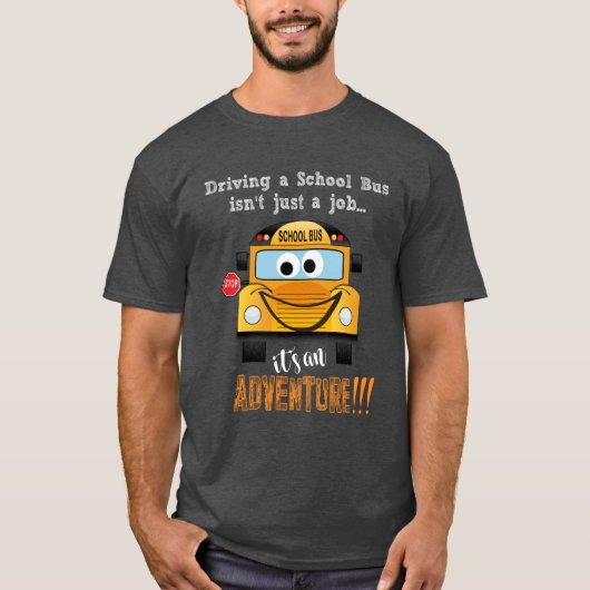 Grappige schoolbus chauffeurs t-shirt (Voorkant)