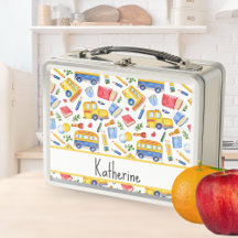 Grappige schoolbus ga terug naar school naam patro