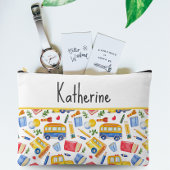 Grappige schoolbus Ga terug naar school naampatroo Etui