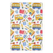 Grappige schoolbus Ga terug naar school naampatroo Mini Klembord (Achterkant)