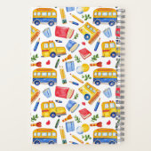Grappige schoolbus Ga terug naar school naampatroo Notitieboek (Achterkant)