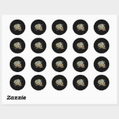 Grappige schoolbus mummie pompoen Halloween kinder Ronde Sticker (Vel)