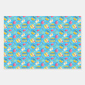 Grappige schoolbus terug naar schoolpatroon inpakpapier vel (Voorkant 2)