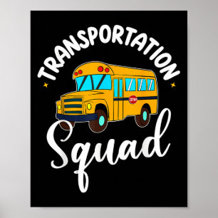 Grappige schoolbuschauffeur terug naar school verv poster