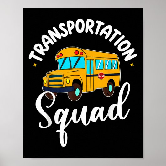 Grappige schoolbuschauffeur terug naar school verv poster (Voorkant)