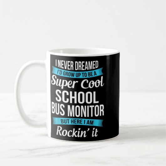 Grappige schoolbusmonitor koffiemok (Links)