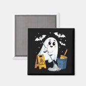 Grappige schoolconciërge Schoonmaker Geest Hallowe Magneet (Voorkant / Achterkant)