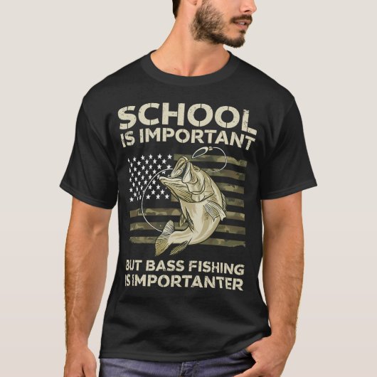 Grappige schoolgrap over baarsvissen t-shirt (Voorkant)