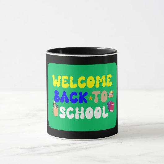Grappige schoolmok - Masker naar school 2025 Mok (Midden)