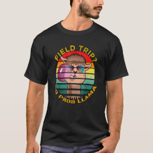Grappige Schoolreis Geen Probleem Lama Leuke Veldd T-shirt