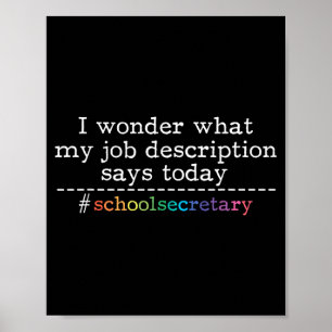 Grappige schoolsecretaresse afbeelding poster