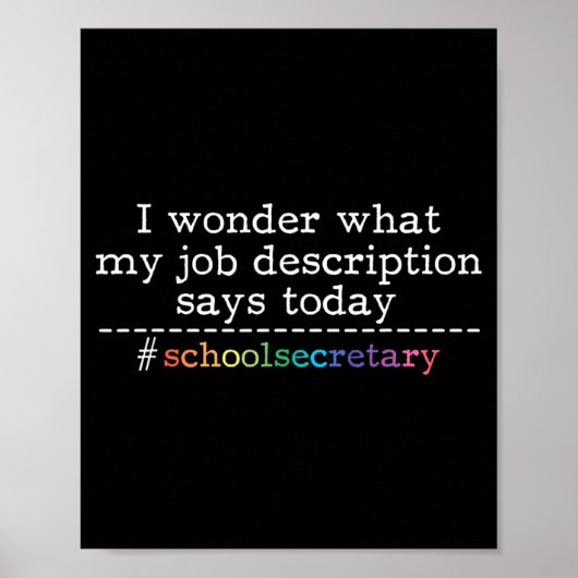 Grappige schoolsecretaresse afbeelding poster (Voorkant)