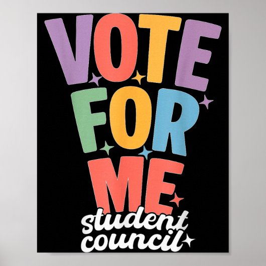 Grappige schoolverkiezingsdag Stem op mij Leerling Poster (Voorkant)