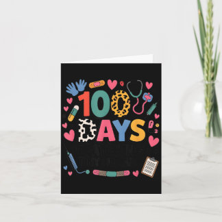 Grappige schoolverpleegster 100 dagen kleine mensj kaart