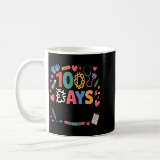 Grappige schoolverpleegster 100 dagen kleine mensj koffiemok