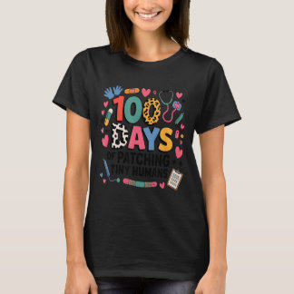 Grappige schoolverpleegster 100 dagen kleine mensj t-shirt