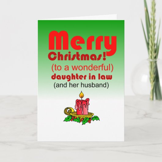 grappige schoondochter en zoon kerst kaart (Voorkant)