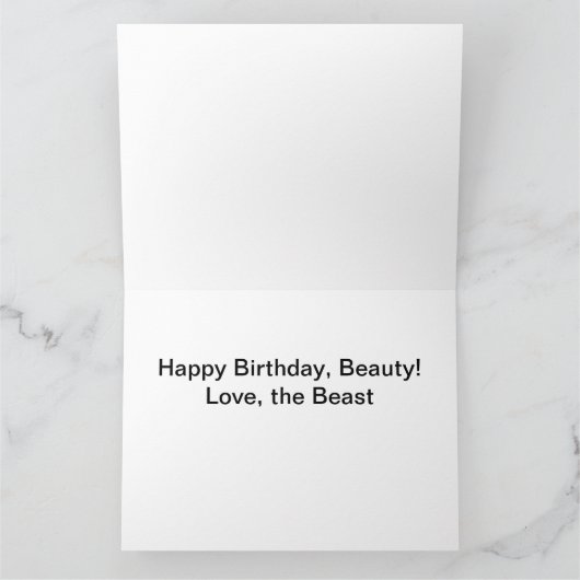 Grappige schoonheid en beest gorilla kaart (Binnen)