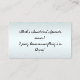 Grappige schoonheid visitekaartje