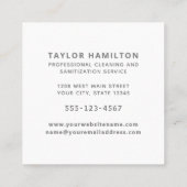 Grappige schoonmaakdienst Germaphobes Unite Vierkante Visitekaartje (Achterkant)